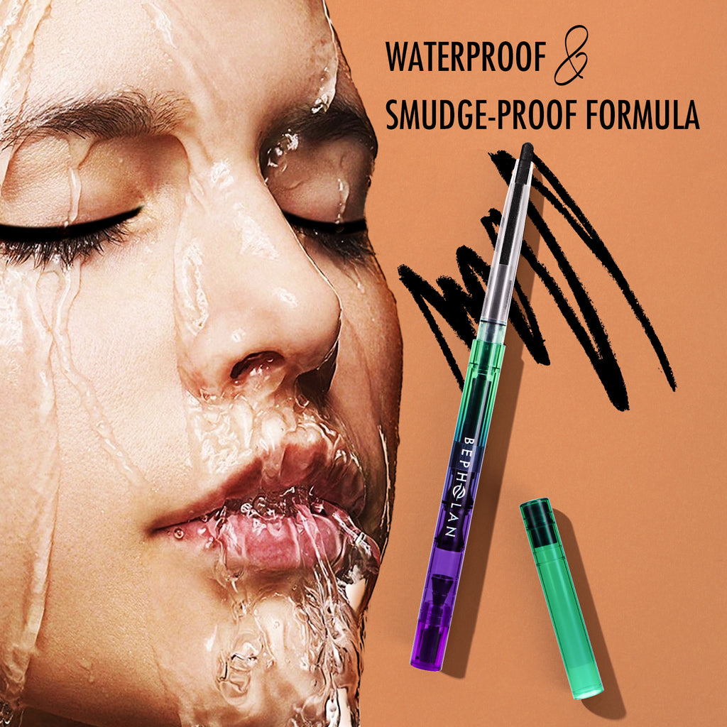 BEPHOLAN Matte Black Eyeliner Waterproof Gel Eyeliner Pencil Waterline Eye Liner 24h Long Lasting