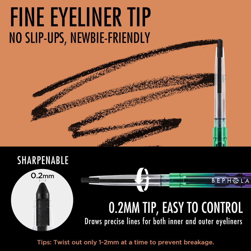 BEPHOLAN Matte Black Eyeliner Waterproof Gel Eyeliner Pencil Waterline Eye Liner 24h Long Lasting