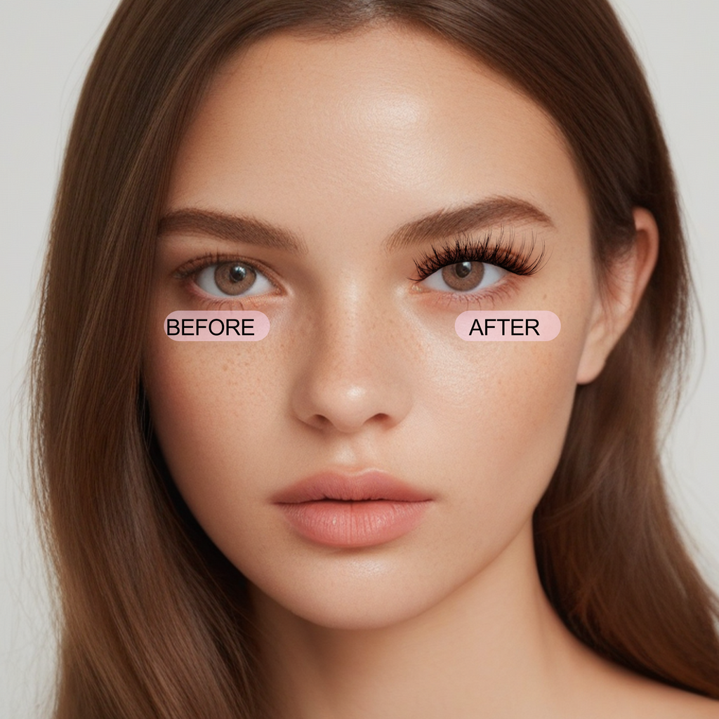 Bepholan Fake Eyelashes 3D Super Fluffy False Lashes Clear Band Wispy Lashes 3-Pack Faux Mink Lashes(XMZ24)