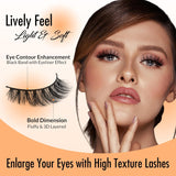 Bepholan Self Adhesive Eyelashes Natural Look No Glue Needed Press On Lashes