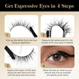 Lashes Mink Natural False Eyelashes - Bepholan Fake Eyelashes Natural Look 3-Pack Cat Eye Lashes Manga Eyelashes Fluffy,XMZ209
