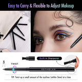 BEPHOLAN Metallic Eyeliner, Blue Purple Shifting Colors Glitter Waterproof Eyeliner, 24h Long-Lasting Pen, Purple-Blue (NORTHERN LIGHT)