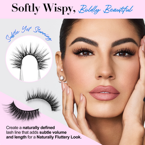 Bepholan Fake Eyelashes 3D Super Fluffy False Lashes Clear Band Wispy Lashes 3-Pack Faux Mink Lashes(XMZ24)