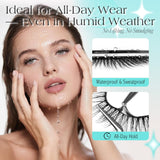 Bepholan 5 Pairs Self Adhesive Eyelashes Natural Look No Glue Needed False Eyelashes Reusable Press On Lashes of Replacement Adhesive Strips