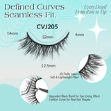 Bepholan 5 Pairs Self Adhesive Eyelashes Natural Look No Glue Needed False Eyelashes Reusable Press On Lashes of Replacement Adhesive Strips